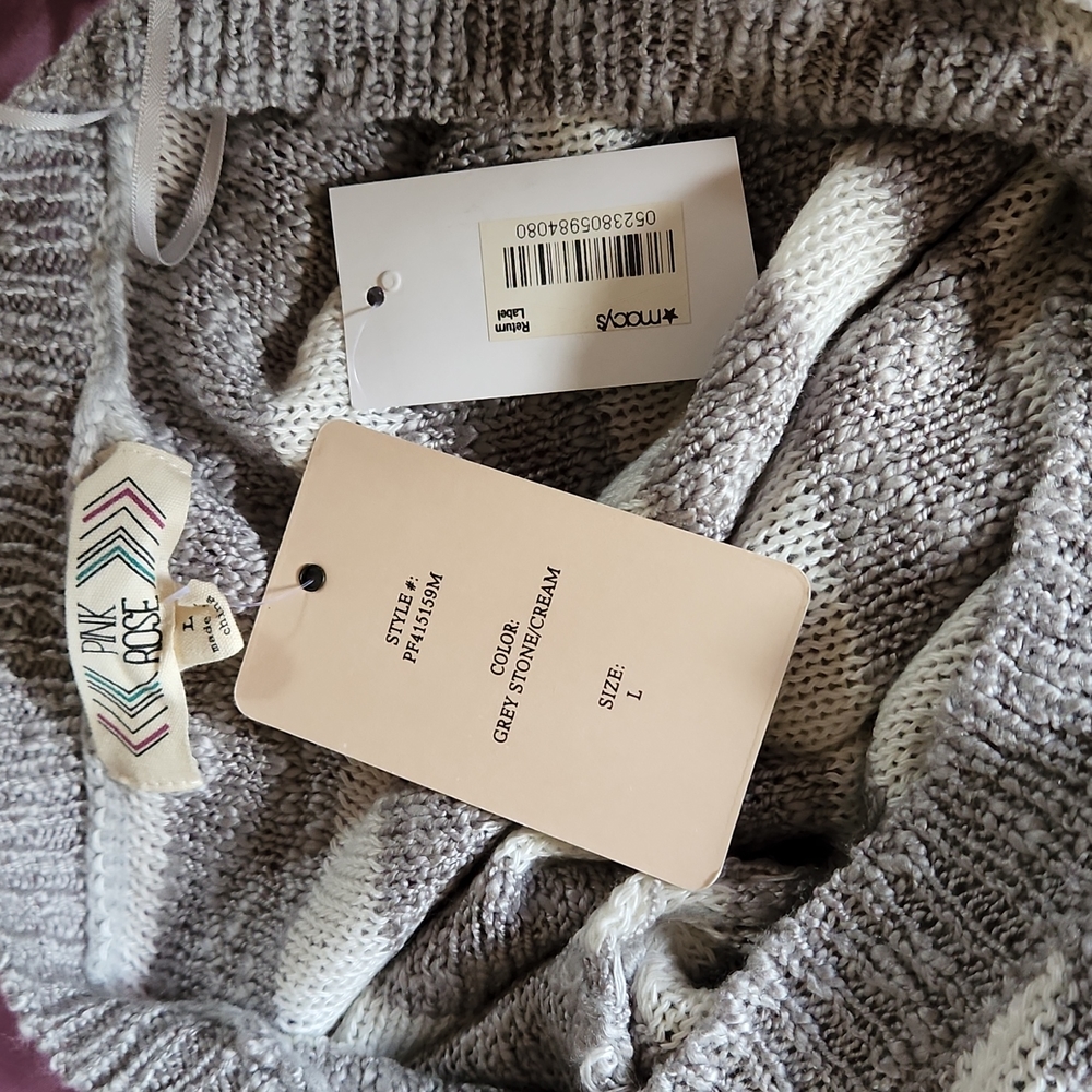 Rose Pink Knit Cardigan Longsleeve - Picture 9 of 9